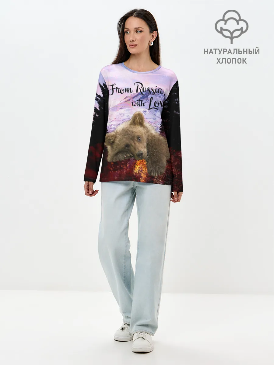 Лонгслив женский. Хлопок / Из России с любовью