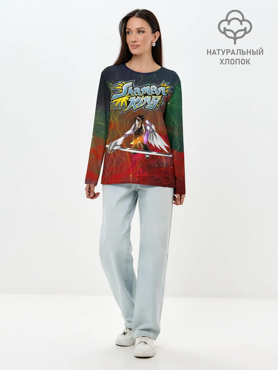 Лонгслив женский. Хлопок / Shaman King
