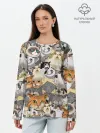 Лонгслив женский. Хлопок / ALL CATS MEMES