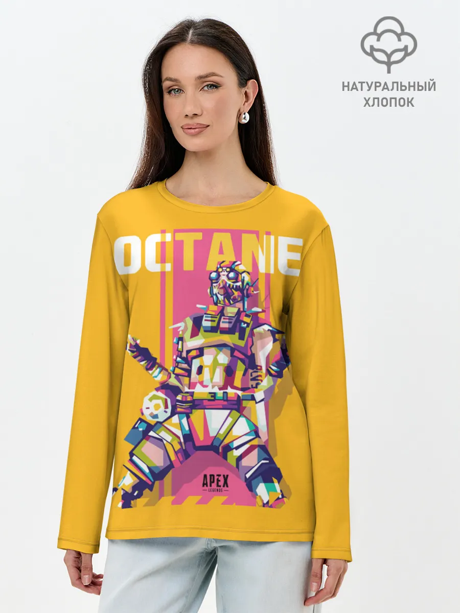 Лонгслив женский. Хлопок / Apex Legends Octane
