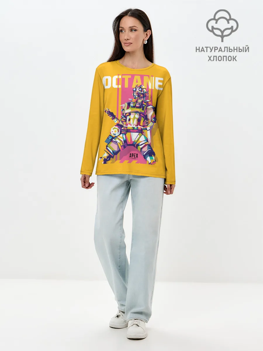 Лонгслив женский. Хлопок / Apex Legends Octane