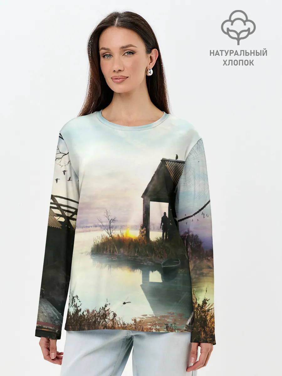 Лонгслив женский. Хлопок / STALKER