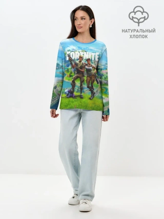 Лонгслив женский. Хлопок / Fortnite