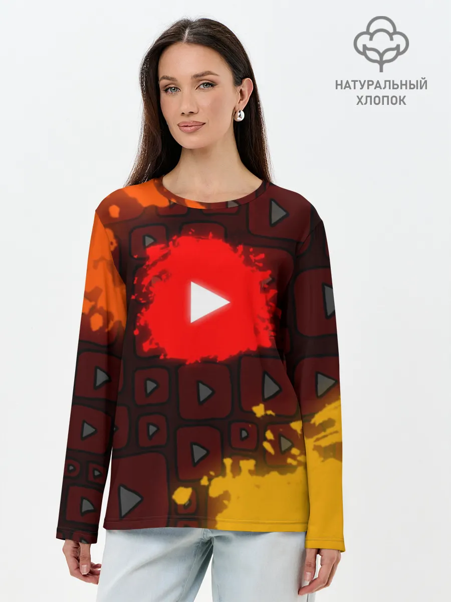 Лонгслив женский. Хлопок / YouTube