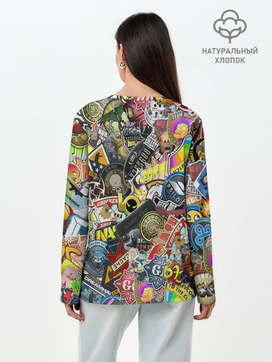 Лонгслив женский. Хлопок / CS GO