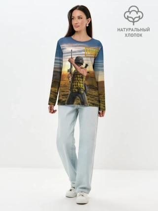 Лонгслив женский. Хлопок / PUBG