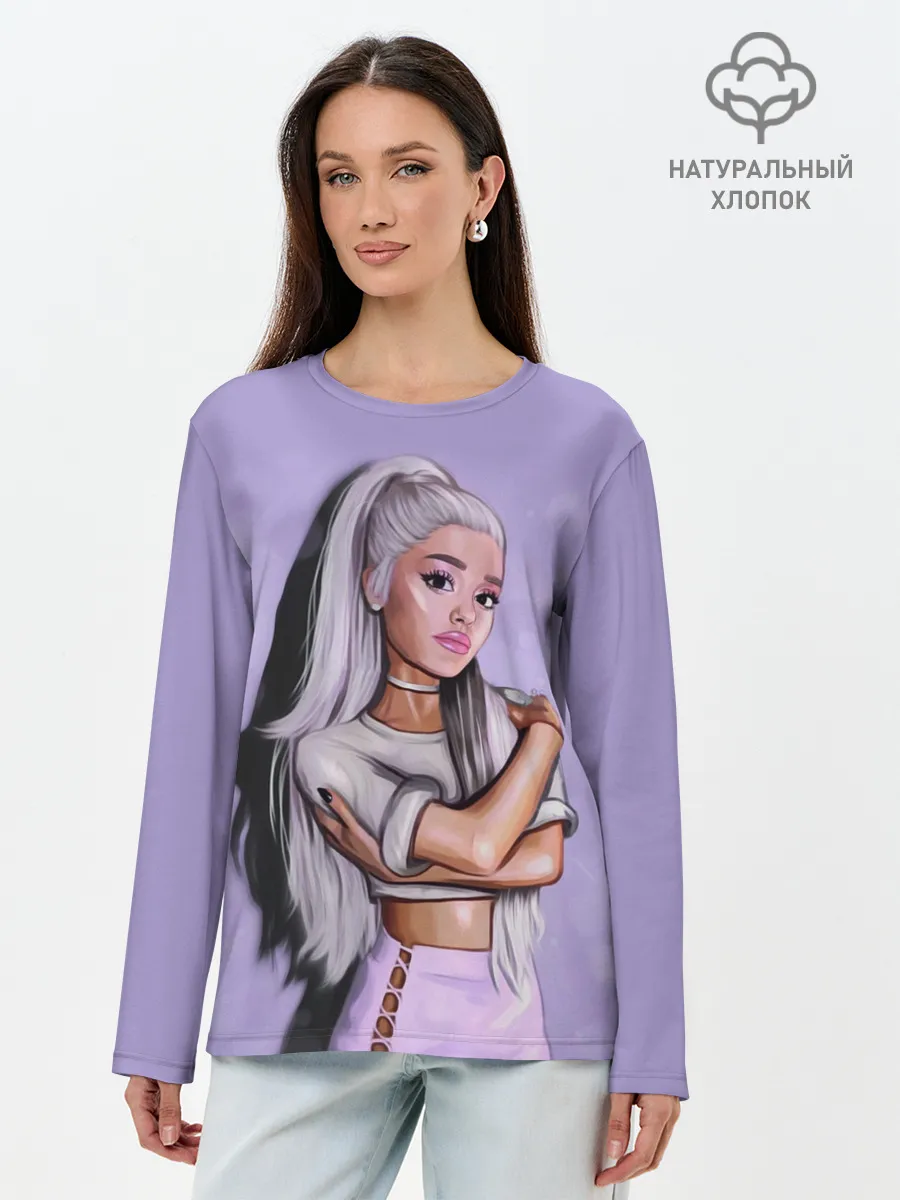 Лонгслив женский. Хлопок / Ariana Grande