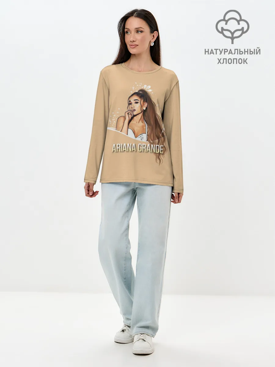 Лонгслив женский. Хлопок / Ariana Grande