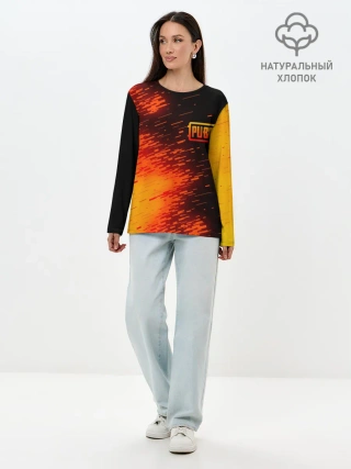 Лонгслив женский. Хлопок / PUBG