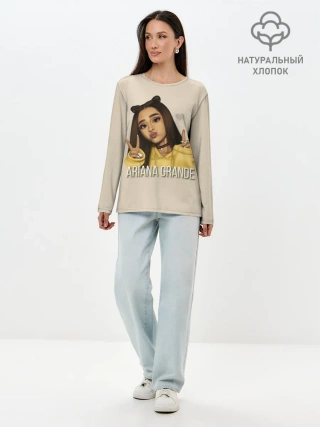 Лонгслив женский. Хлопок / Ariana Grande
