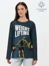 Лонгслив женский. Хлопок / Wheight lifting