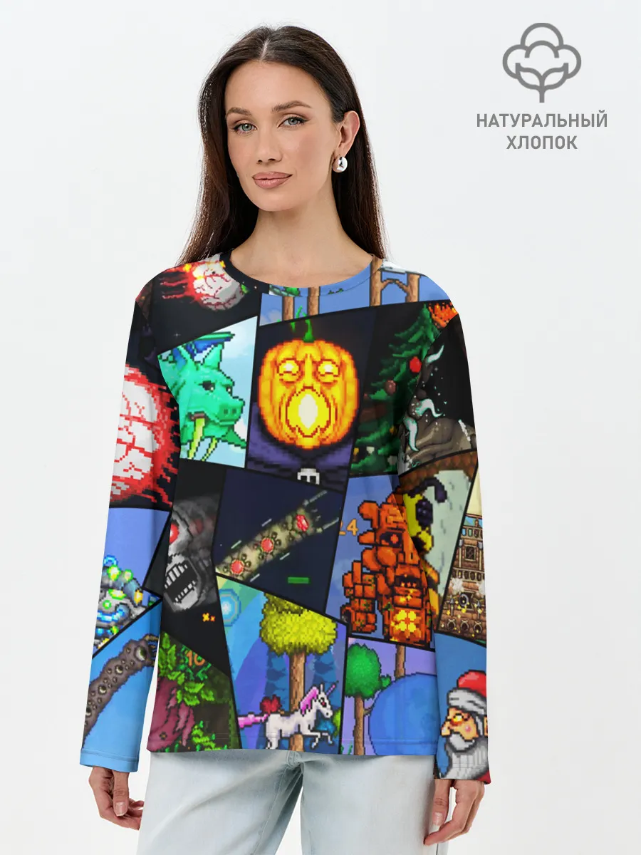 Лонгслив женский. Хлопок / Terraria allpic