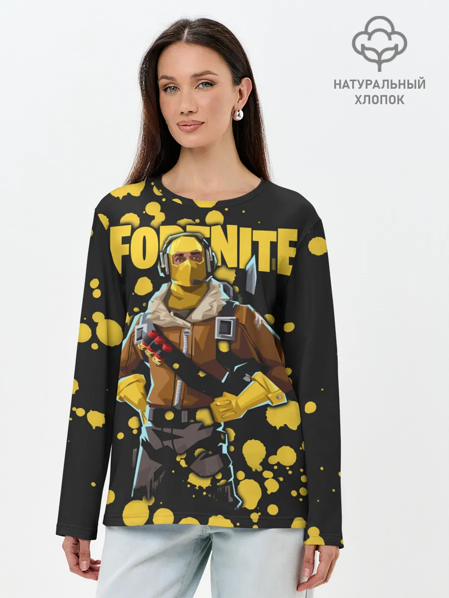 Лонгслив женский. Хлопок / Fortnite