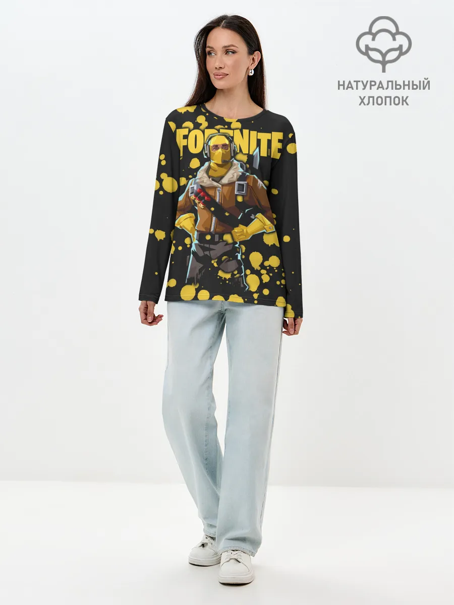 Лонгслив женский. Хлопок / Fortnite