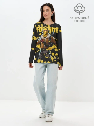 Лонгслив женский. Хлопок / Fortnite