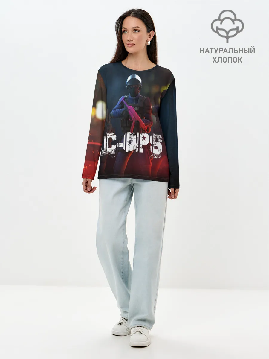 Лонгслив женский. Хлопок / C-OPS