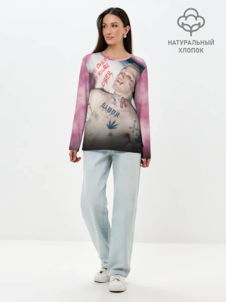 Лонгслив женский. Хлопок / Come Over When Youre Sober