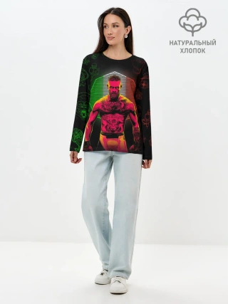 Лонгслив женский. Хлопок / CONOR McGREGOR.