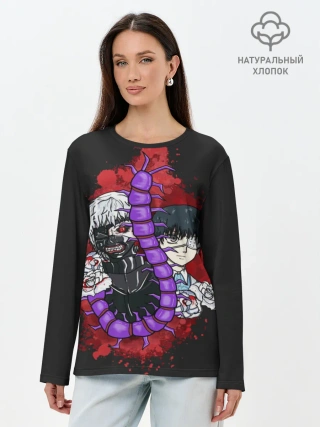 Лонгслив женский. Хлопок / Токийский гуль
