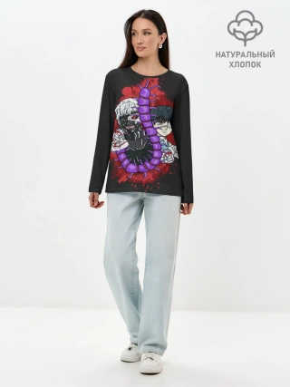 Лонгслив женский. Хлопок / Токийский гуль