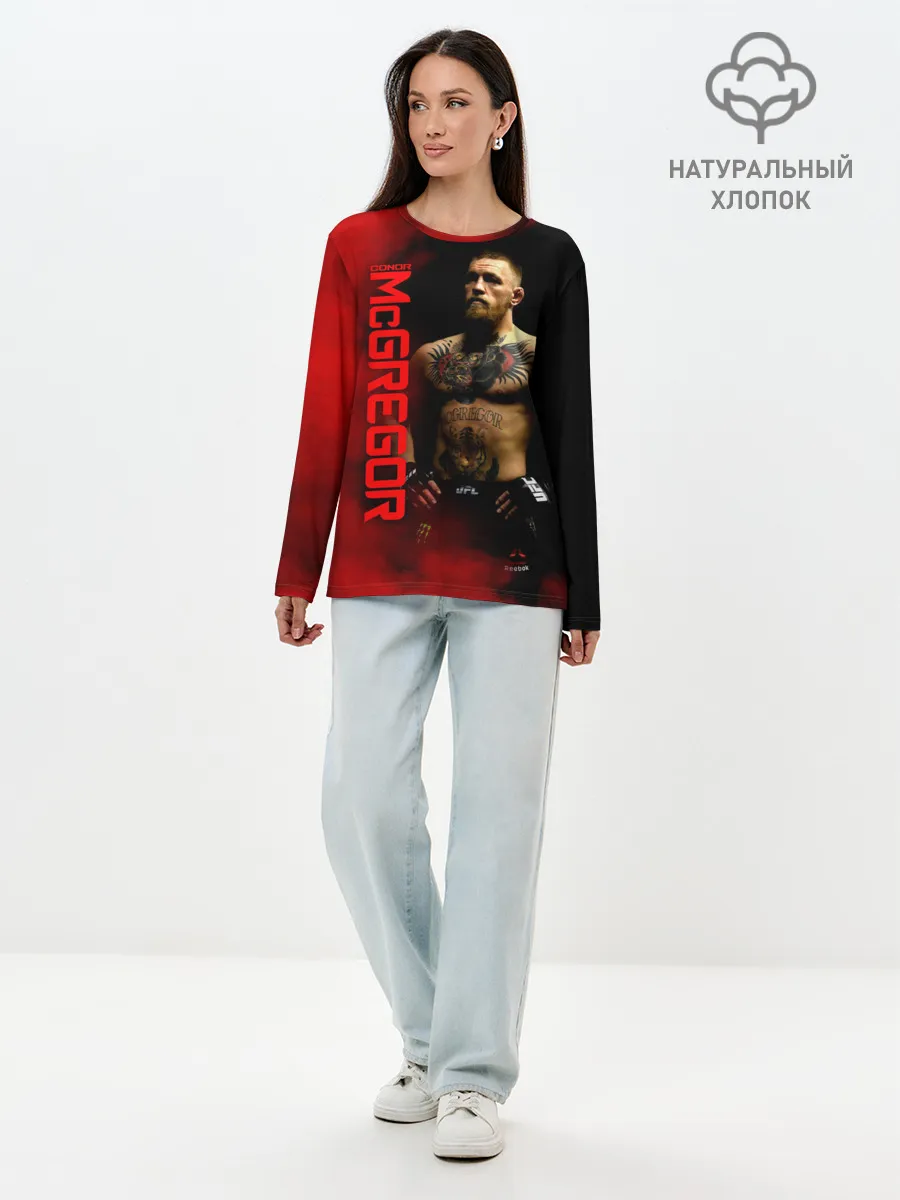 Лонгслив женский. Хлопок / Конор МакГрегор