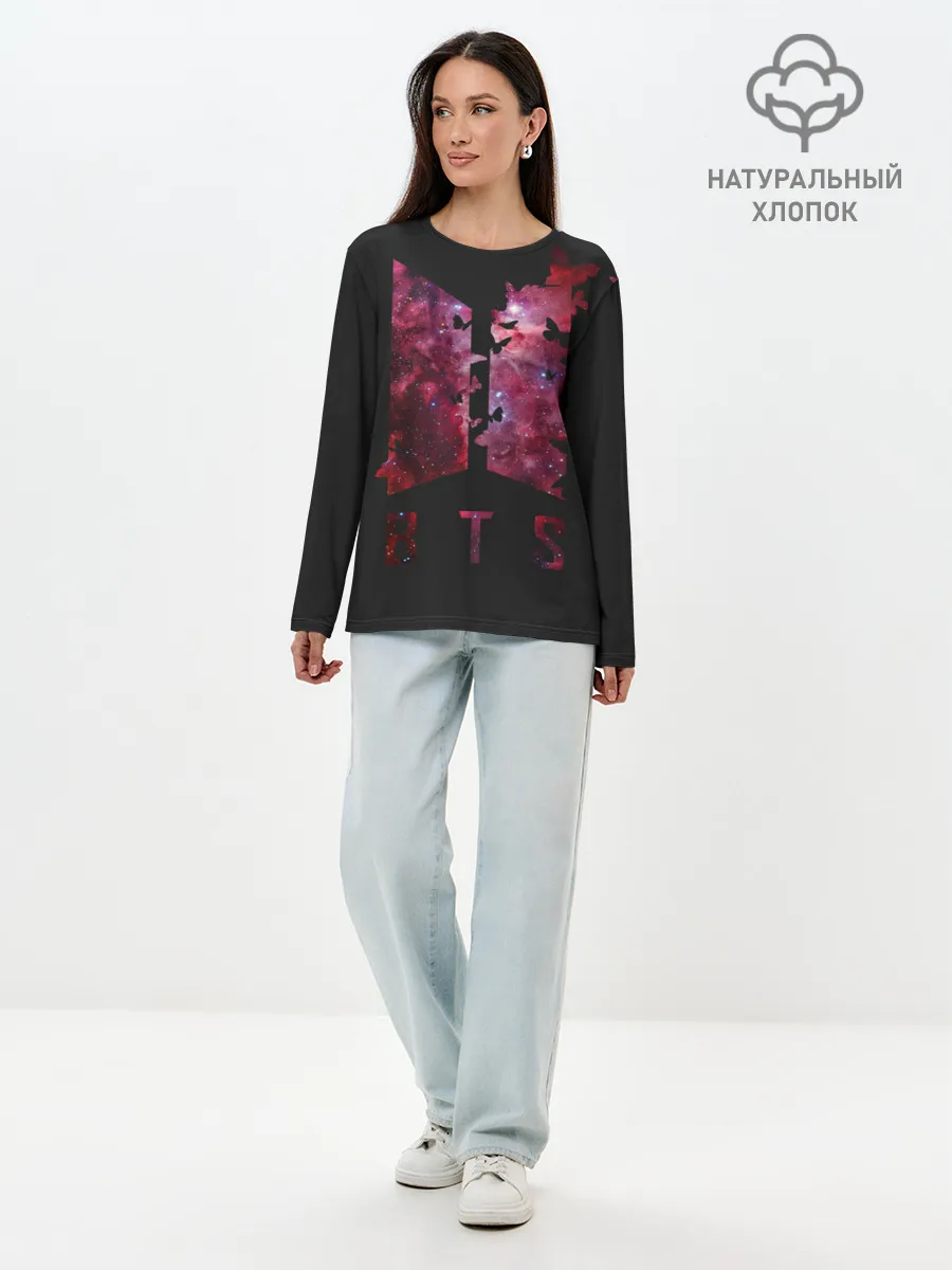 Лонгслив женский. Хлопок / BTS