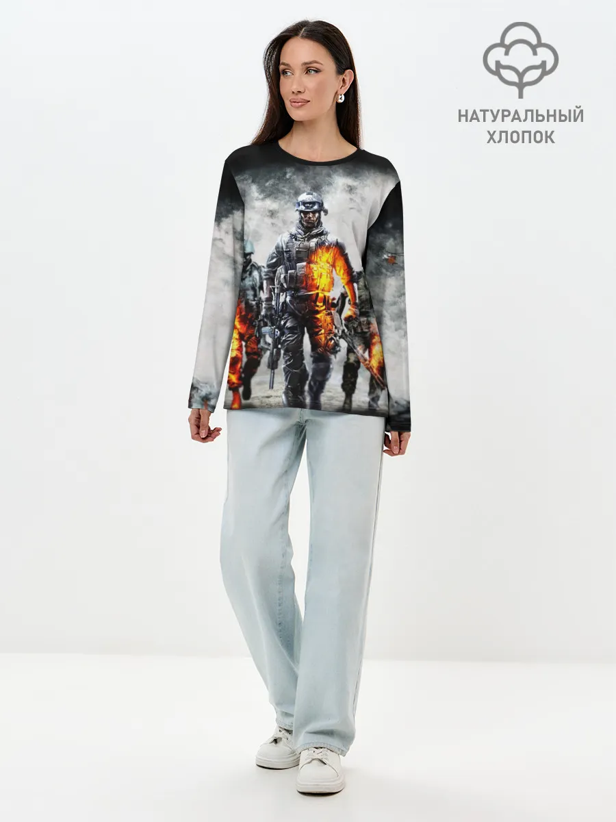 Лонгслив женский. Хлопок / Battlefield | Батлфилд