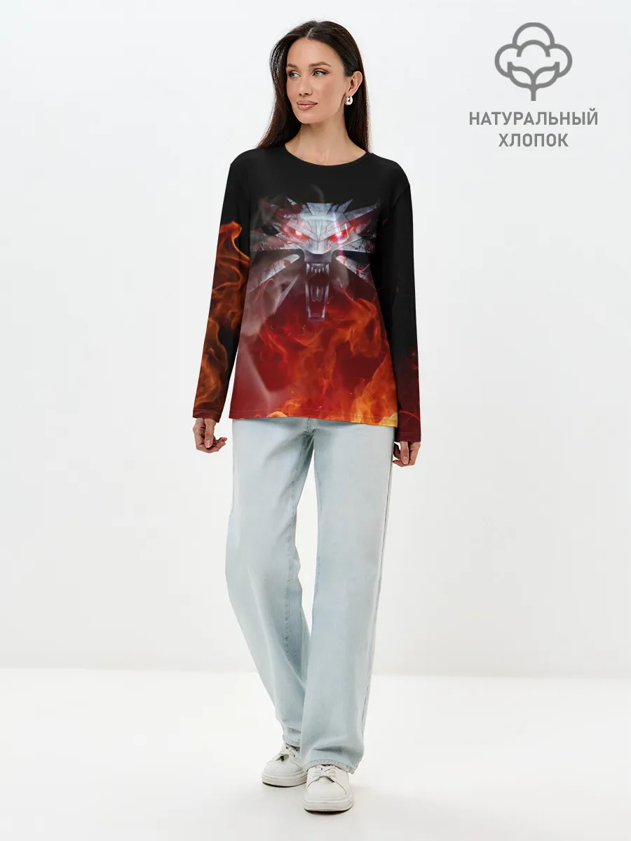 Лонгслив женский. Хлопок / ВЕДЬМАК / THE WITCHER / ГЕРАЛЬТ