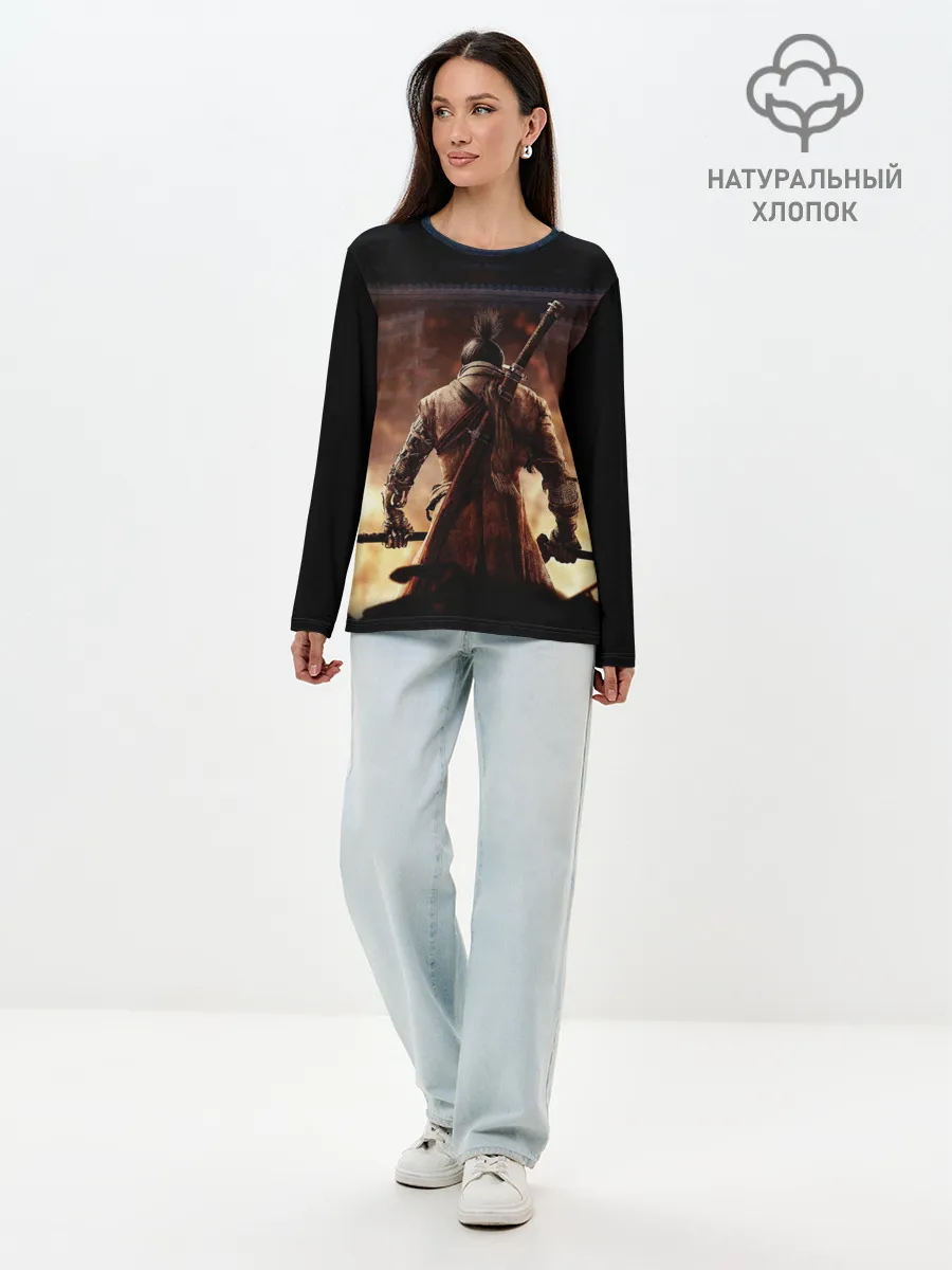 Лонгслив женский. Хлопок / Sekiro shadows die twice