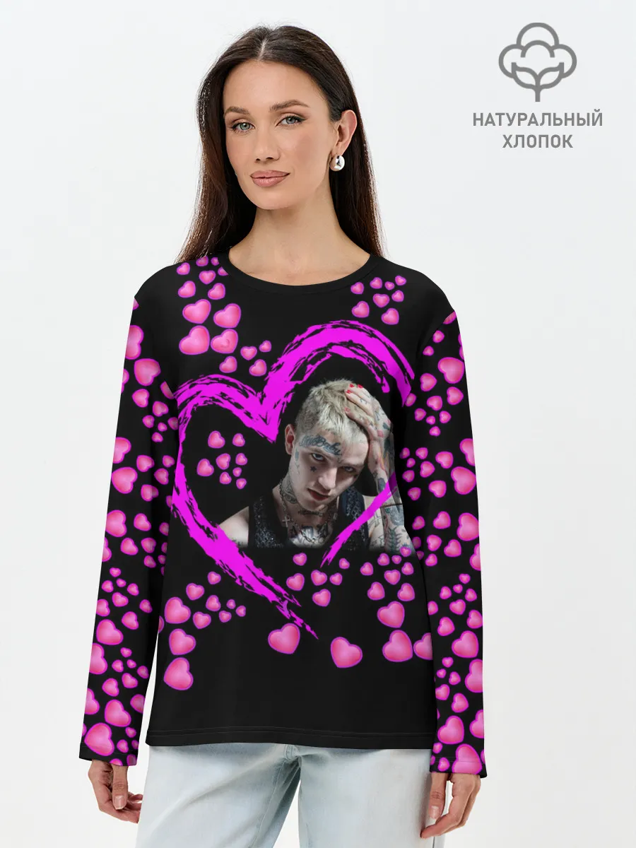Лонгслив женский. Хлопок / Lil Peep