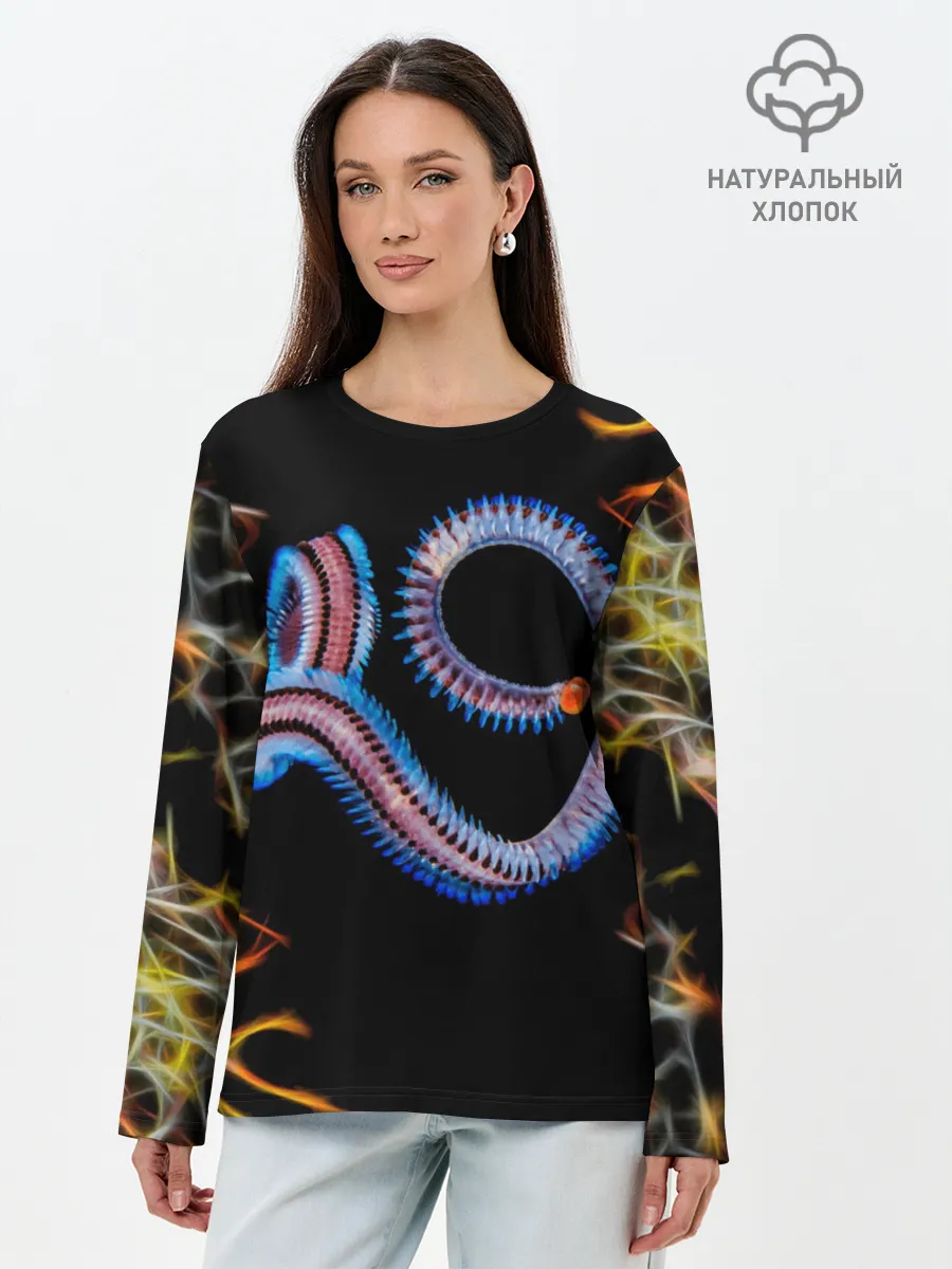 Лонгслив женский. Хлопок / Морское чудо