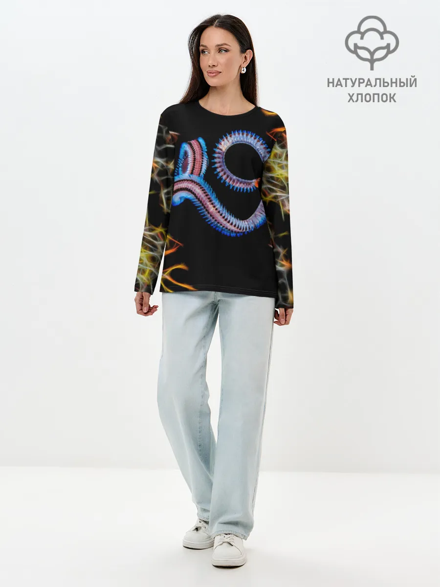 Лонгслив женский. Хлопок / Морское чудо