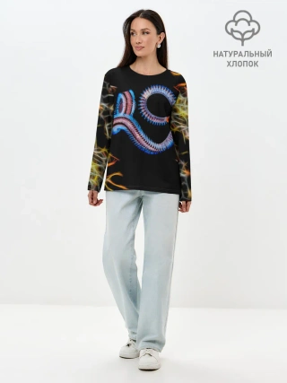 Лонгслив женский. Хлопок / Морское чудо