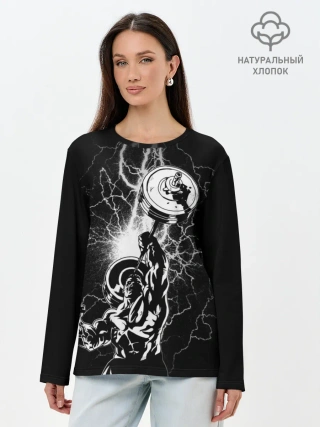 Лонгслив женский. Хлопок / Powerlifting