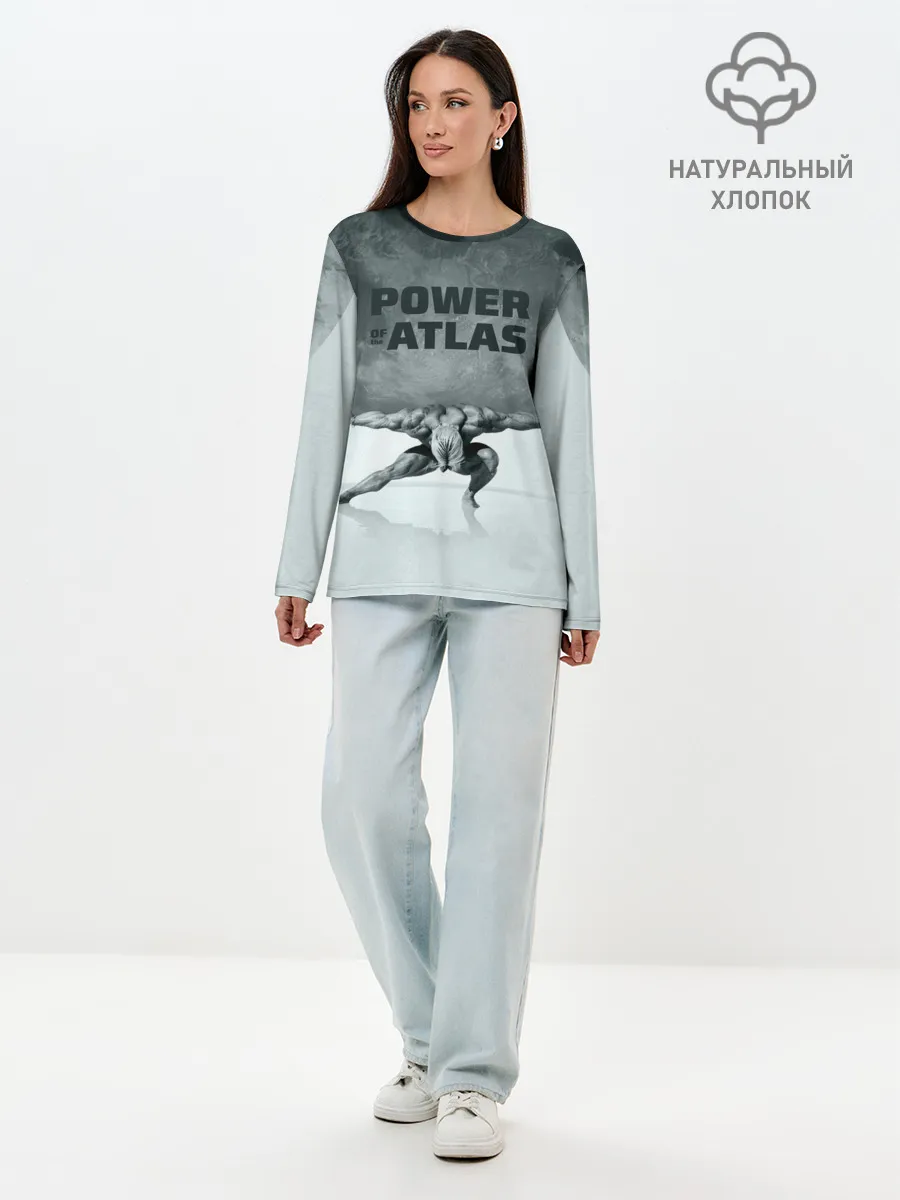 Лонгслив женский. Хлопок / Power of the Atlas