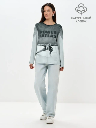 Лонгслив женский. Хлопок / Power of the Atlas