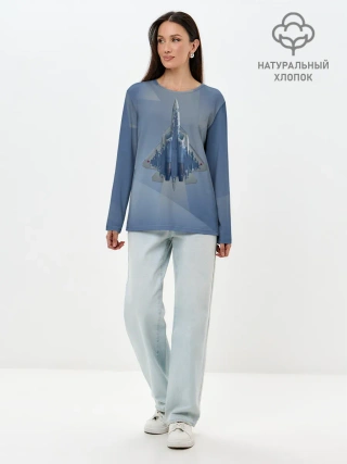 Лонгслив женский. Хлопок / Су-57