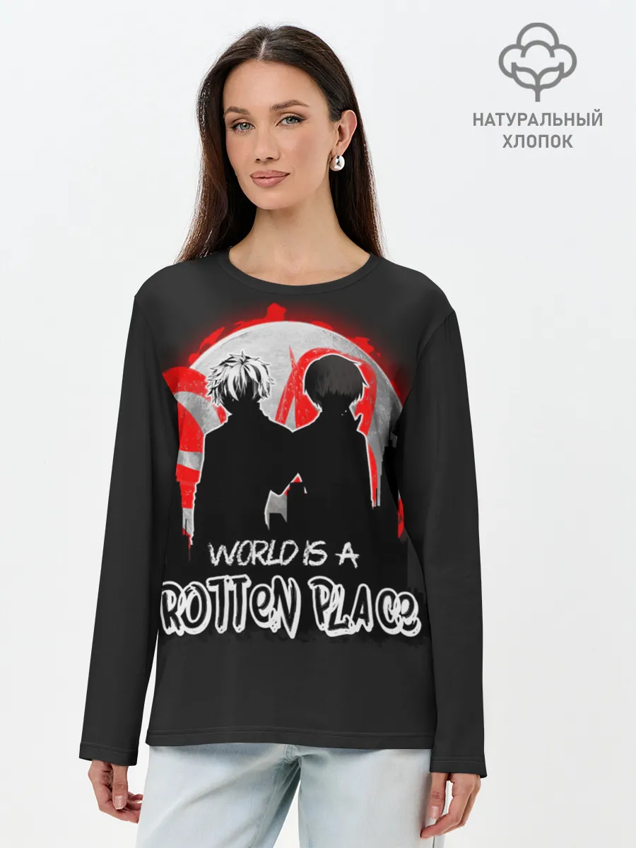 Лонгслив женский. Хлопок / Токийский гуль