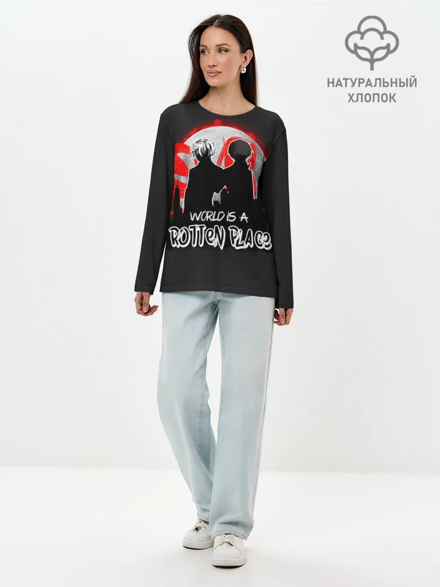 Лонгслив женский. Хлопок / Токийский гуль