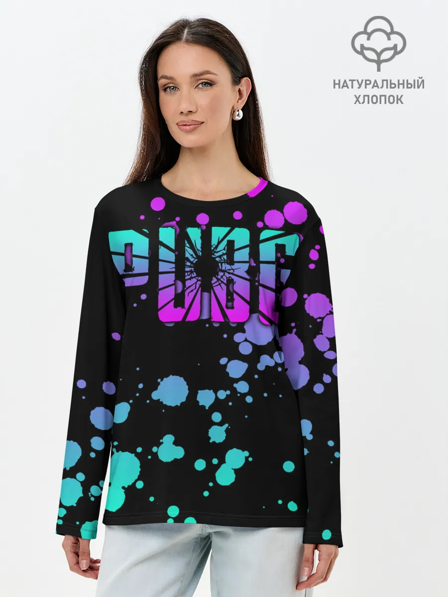 Лонгслив женский. Хлопок / PUBG