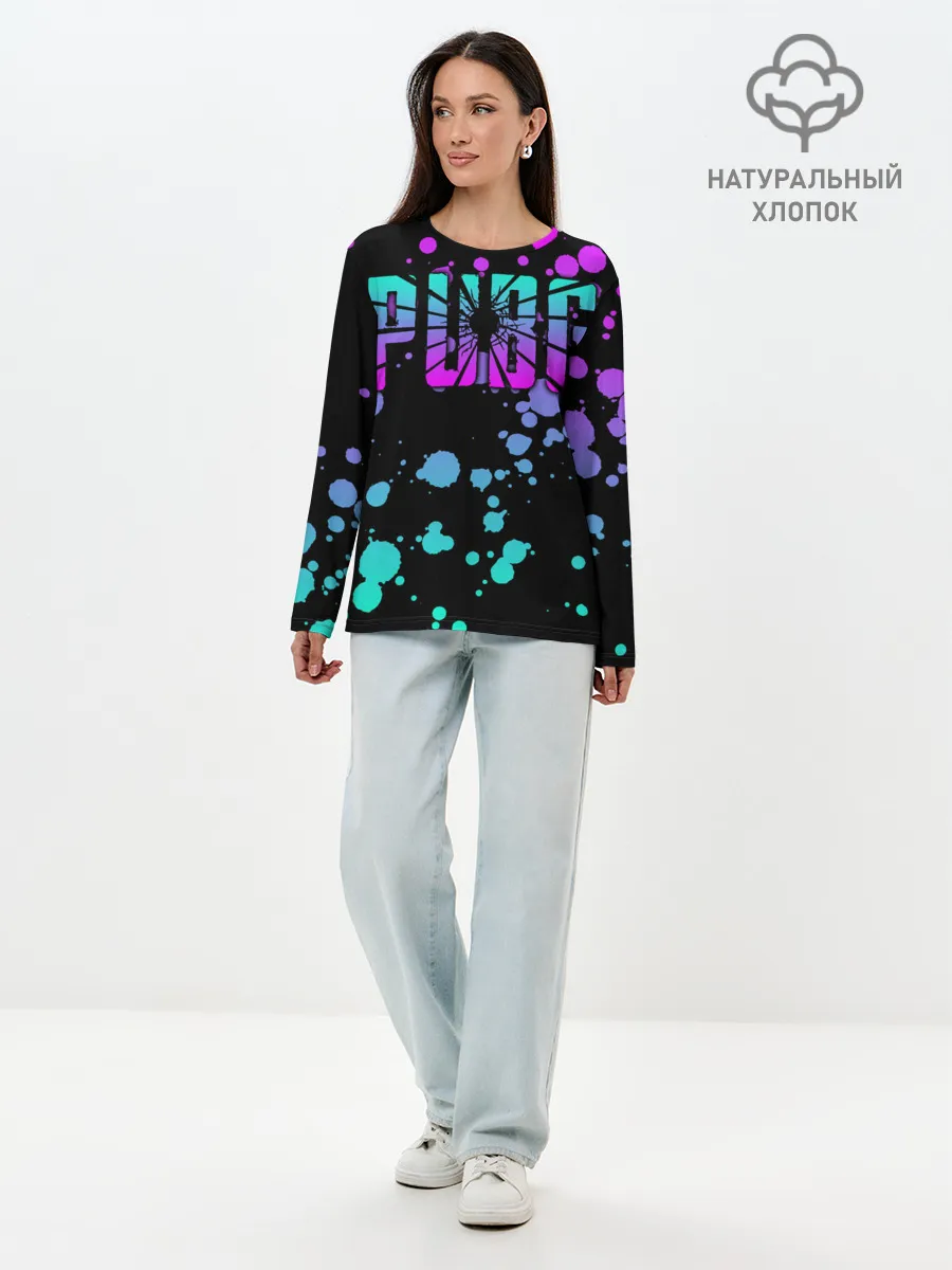 Лонгслив женский. Хлопок / PUBG