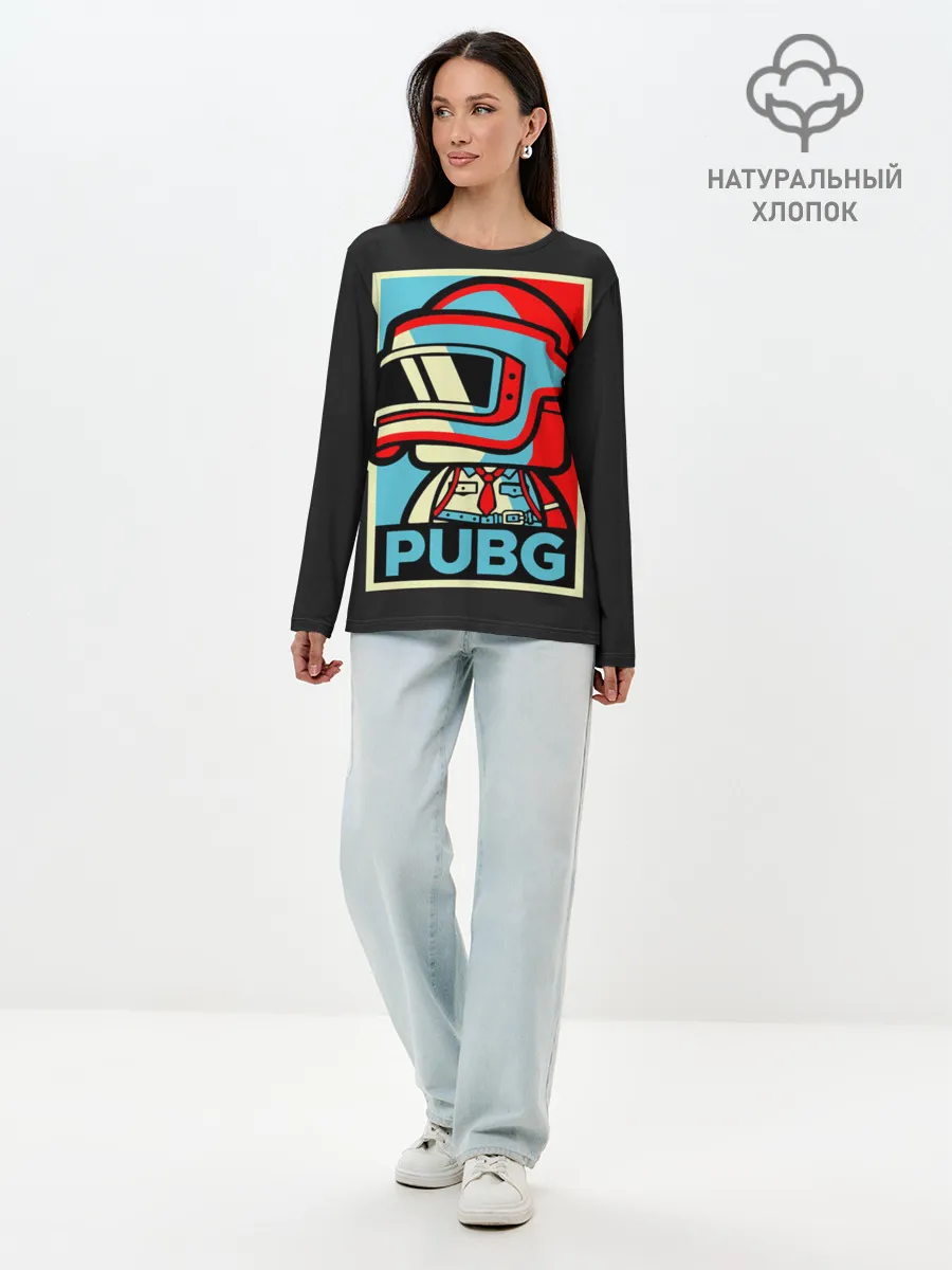 Лонгслив женский. Хлопок / PUBG