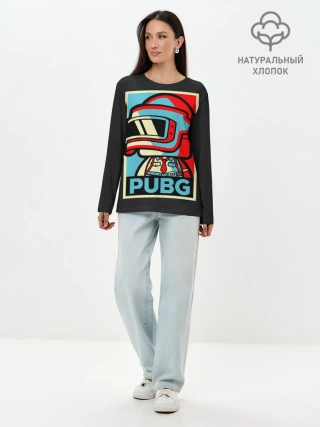 Лонгслив женский. Хлопок / PUBG