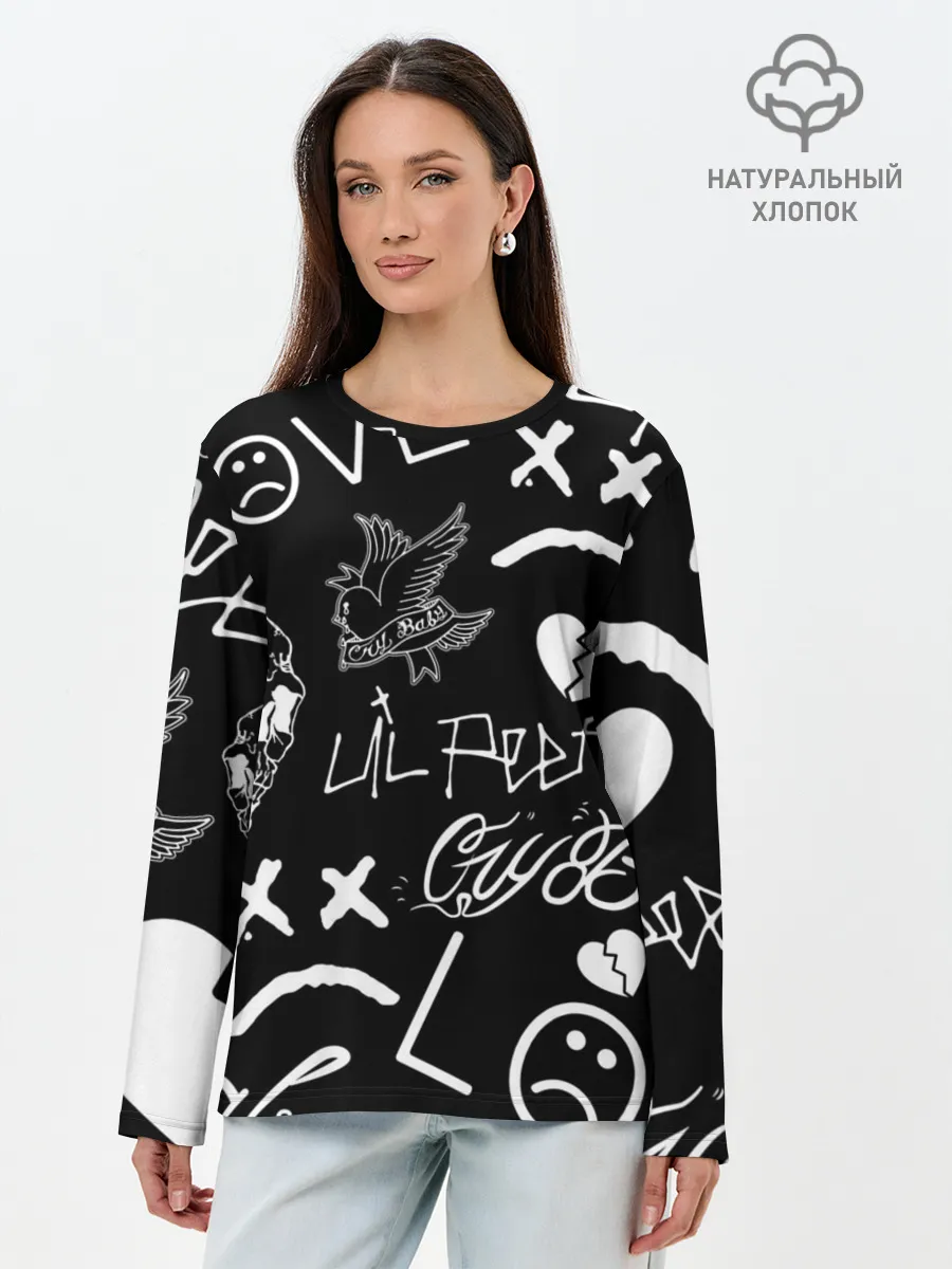 Лонгслив женский. Хлопок / Lil Peep