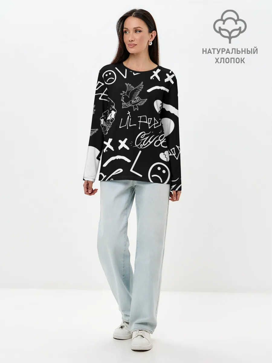 Лонгслив женский. Хлопок / Lil Peep