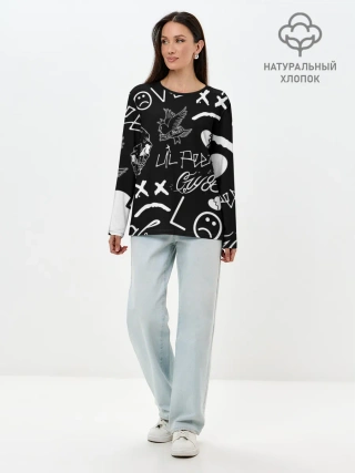 Лонгслив женский. Хлопок / Lil Peep