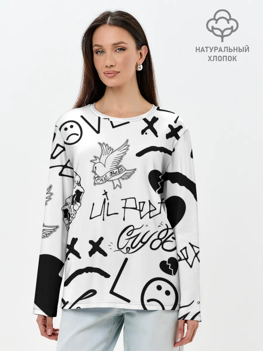Лонгслив женский. Хлопок / Lil Peep