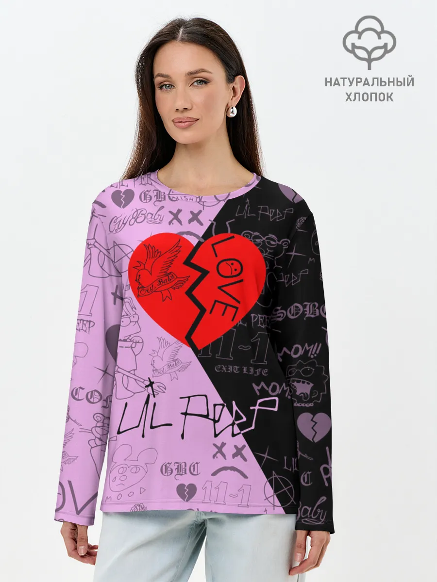 Лонгслив женский. Хлопок / LIL PEEP.