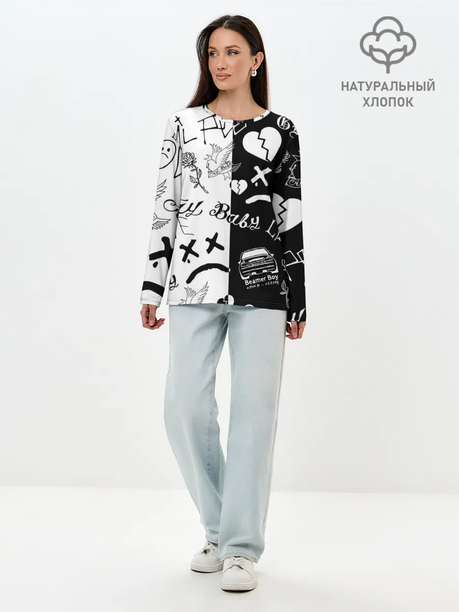 Лонгслив женский. Хлопок / LIL PEEP