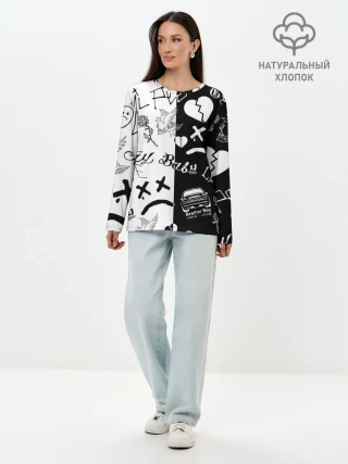 Лонгслив женский. Хлопок / LIL PEEP